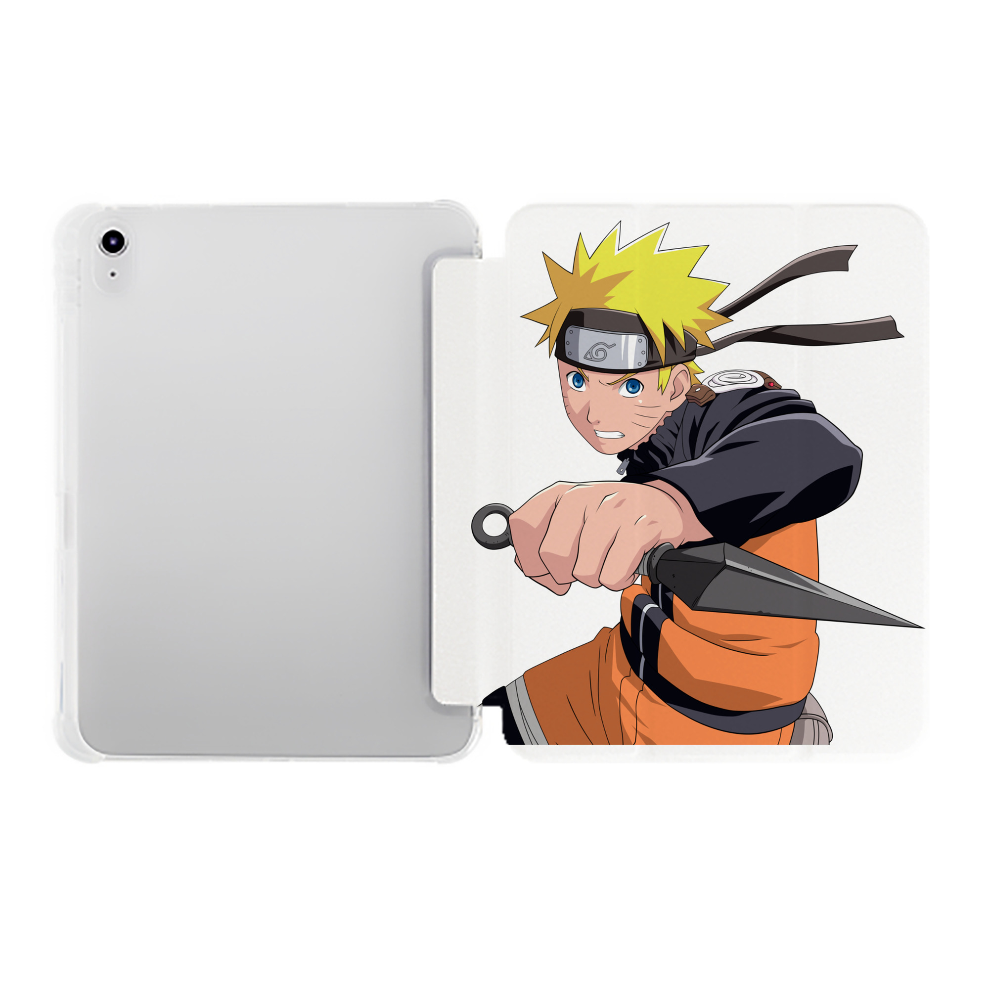 （画像用） NARUTO -ナルト- うずまき ナルト Uzumaki Naruto IPad ケース ペン収納付き 三つ折りスタンド PUレザー×シリコン 対応機種9.5/10.5/10.9インチ